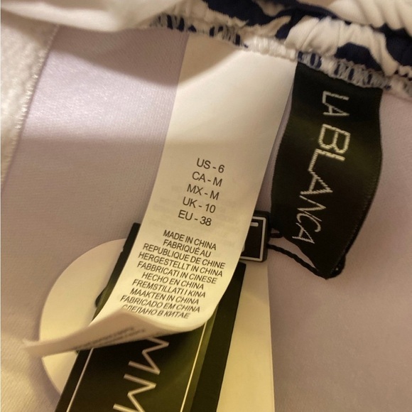 La Blanca Women's Bandeau Tankini Swimsuit Top NWT size 6 - Picture 10 of 10